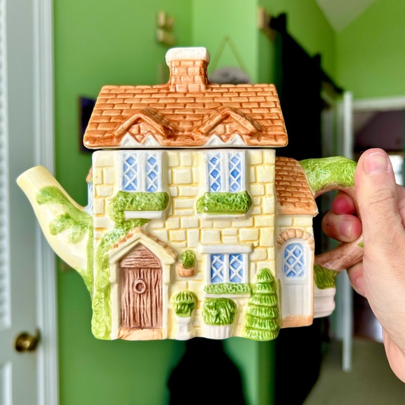 Other - Vintage Reto Rustic Ceramic Farmhouse Countryside Kitchen Cottage Teapot